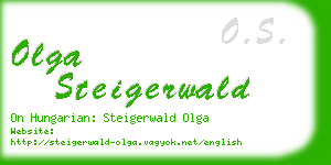 olga steigerwald business card